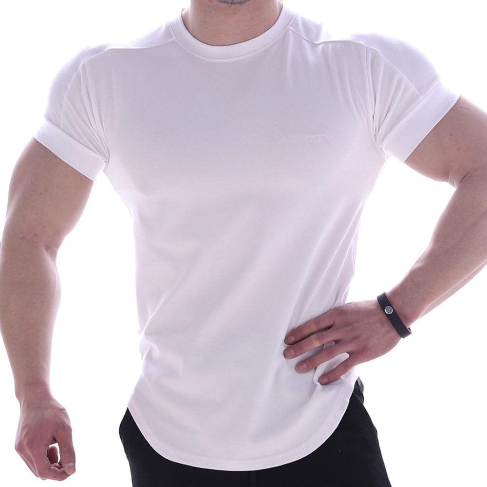 Tee shirt skinny près du corps simple et élégant pour homme - Adenbora