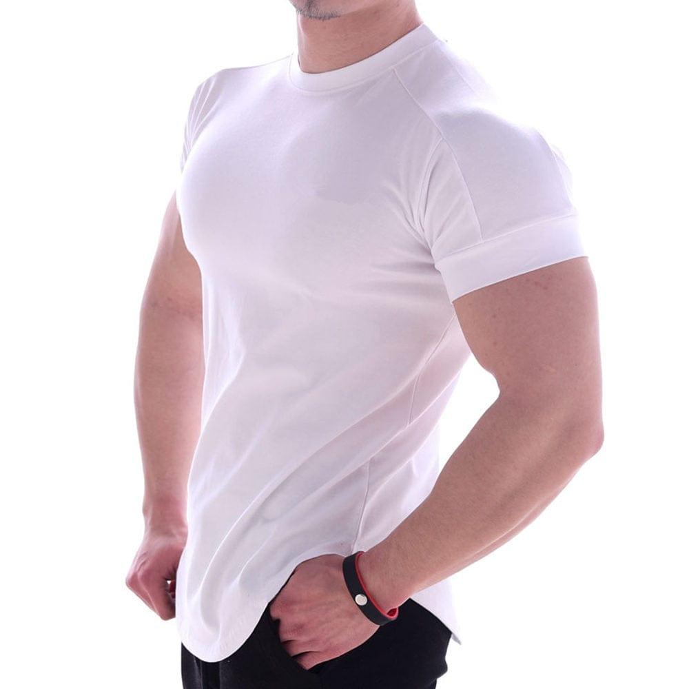 Tee shirt skinny près du corps simple et élégant pour homme - Adenbora