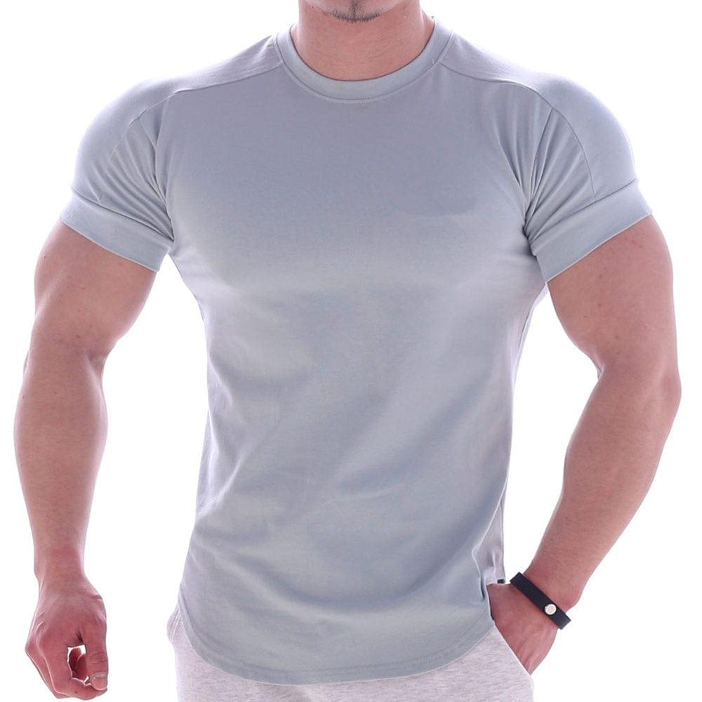 Tee shirt skinny près du corps simple et élégant pour homme - Adenbora