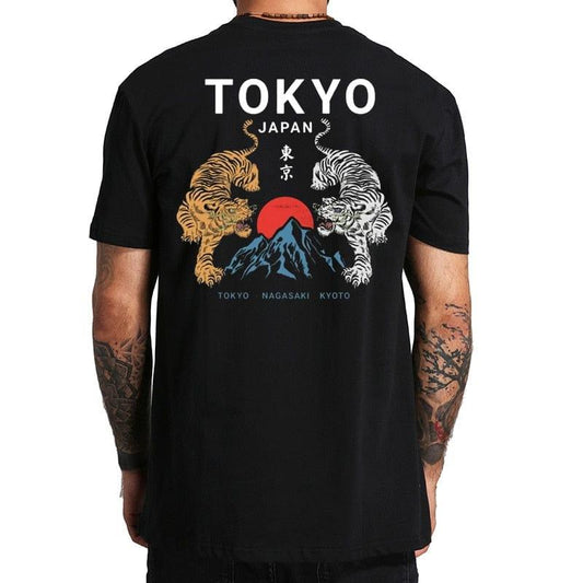 Tee shirt tigre japonais pour homme qualitatif confortable - Adenbora