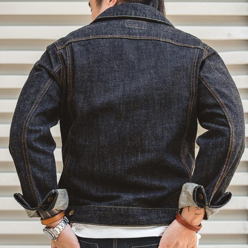 Veste en jean pour homme style vintage - Adenbora