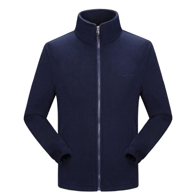 Veste polaire en polyester avec doublure bleu,rouge,noir pour homme - Adenbora