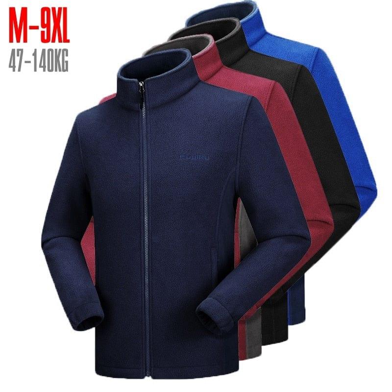 Veste polaire en polyester avec doublure bleu,rouge,noir pour homme - Adenbora