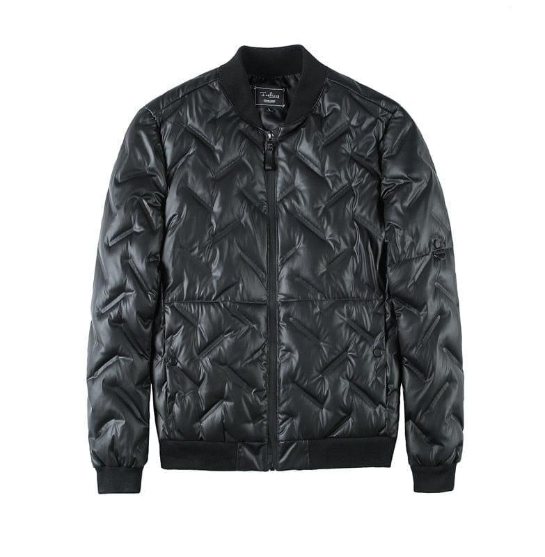 Veste sintré élégante bombers noir pour homme - Adenbora